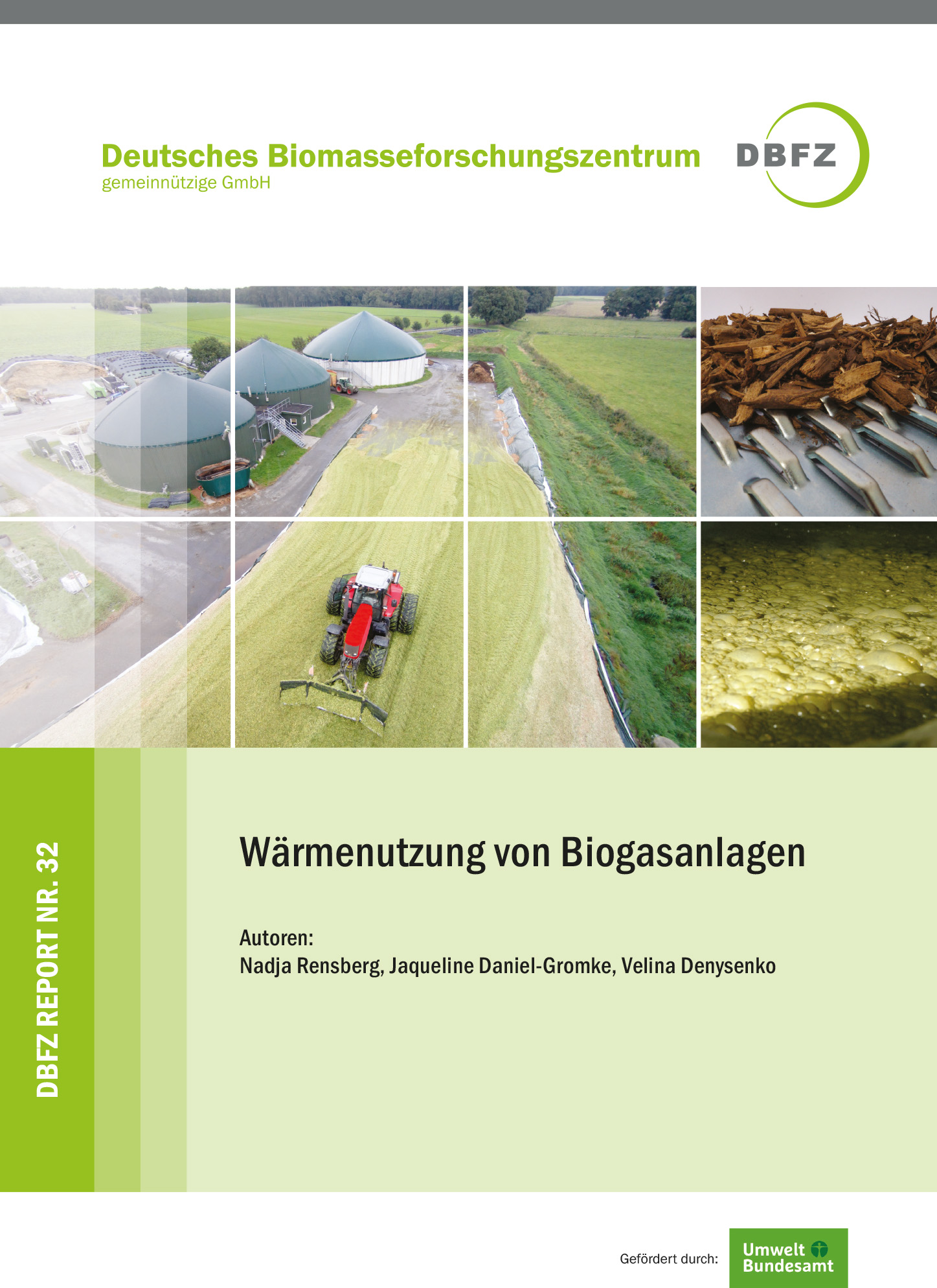 Deckblatt DBFZ Report Nr. 32 "Wärmenutzung von Biogasanlagen"
