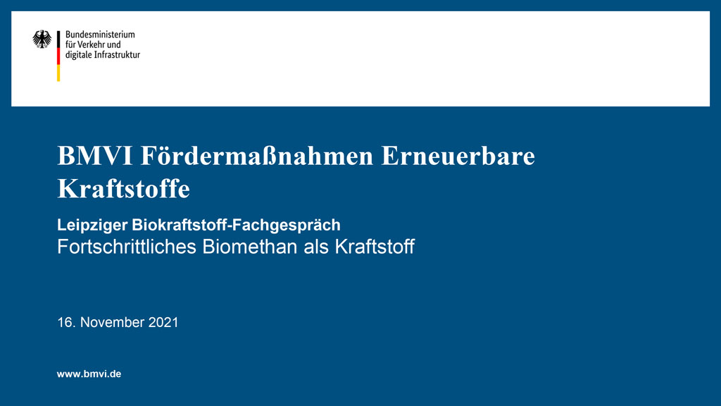 Präsentation BMVI-Fördermaßnahmen Erneuerbare Kraftstoffe Matthias Spöttle