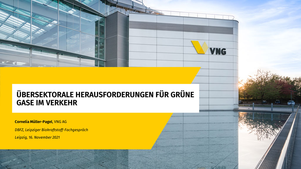 Präsentation Übersektorale Herausforderungen für grüne Gase im Verkehr Cornelia Müller-Pagel VNG AG