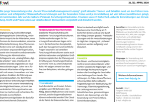 Forum Wissenschaftmanagement 2020