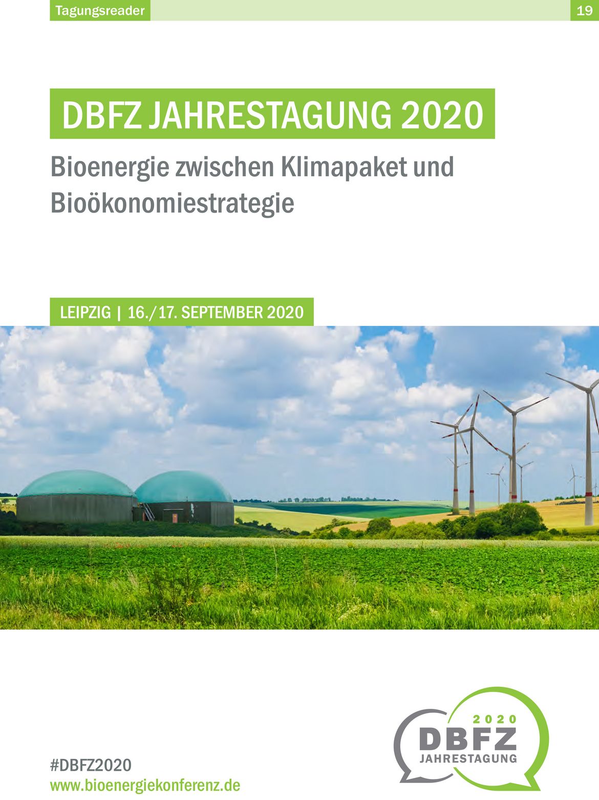Deckblatt DBFZ Jahrestagung 2020