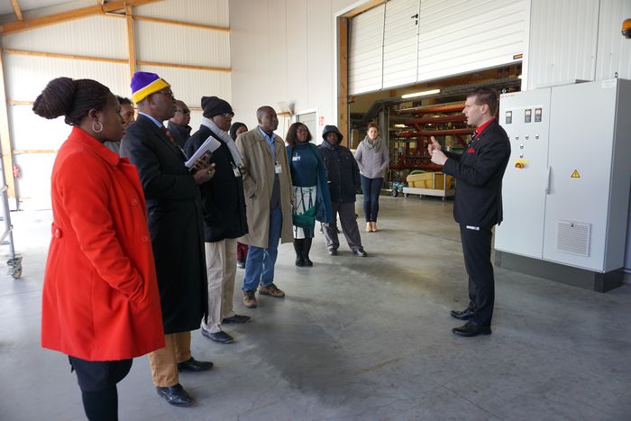 Delegation from WASCAL visited the DBFZ research biogas plant in Leipzig in March 2019 (Photo: DBFZ)