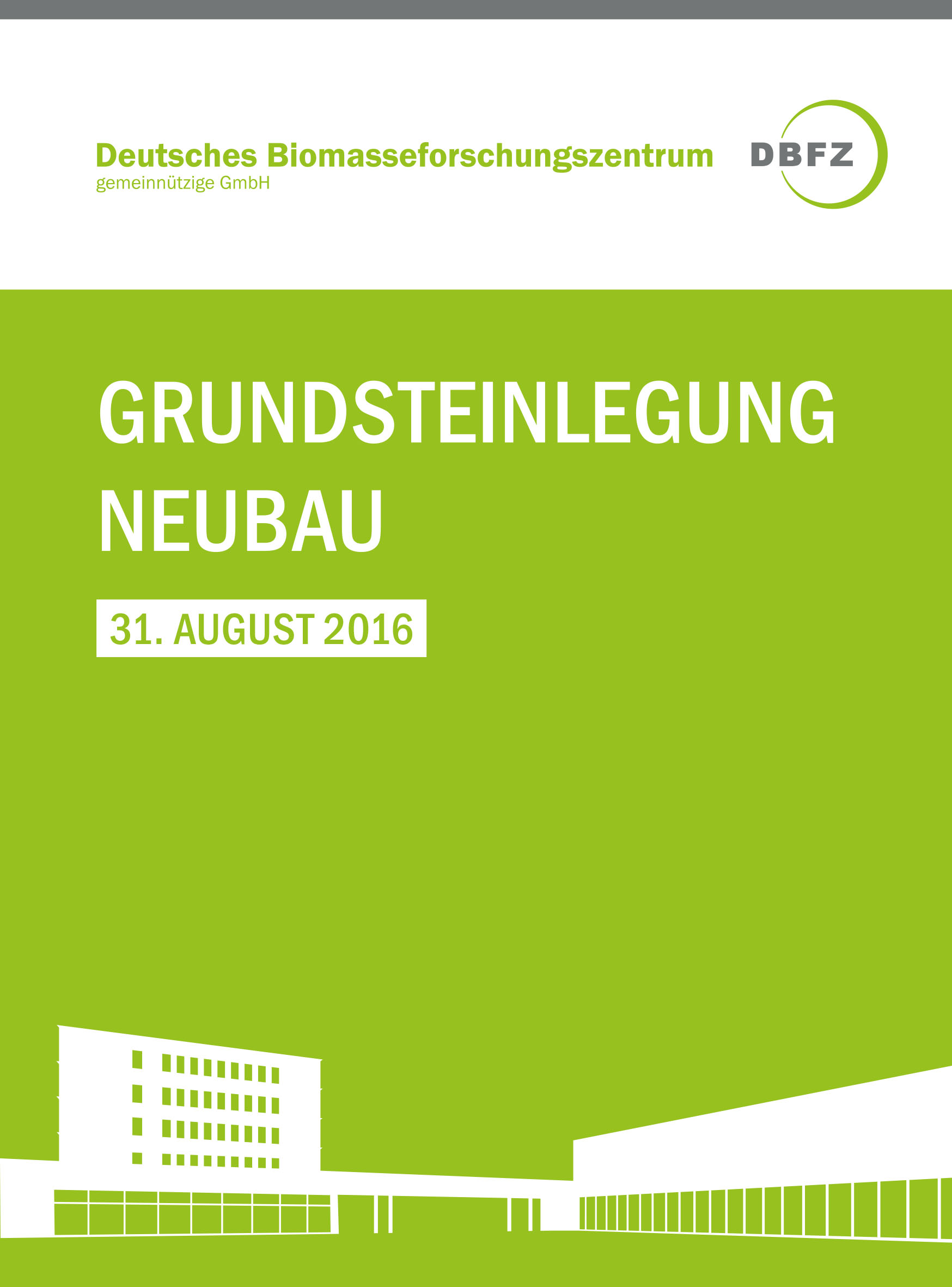 Broschüre zur Grundsteinlegung Neubau