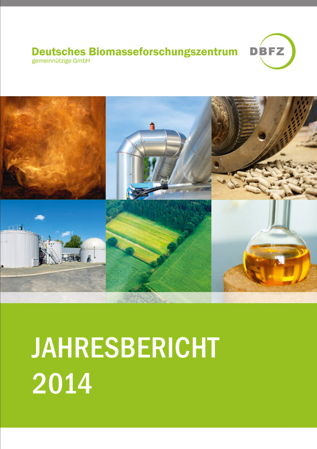 Deckblatt des DBFZ Jahresberichts 2014