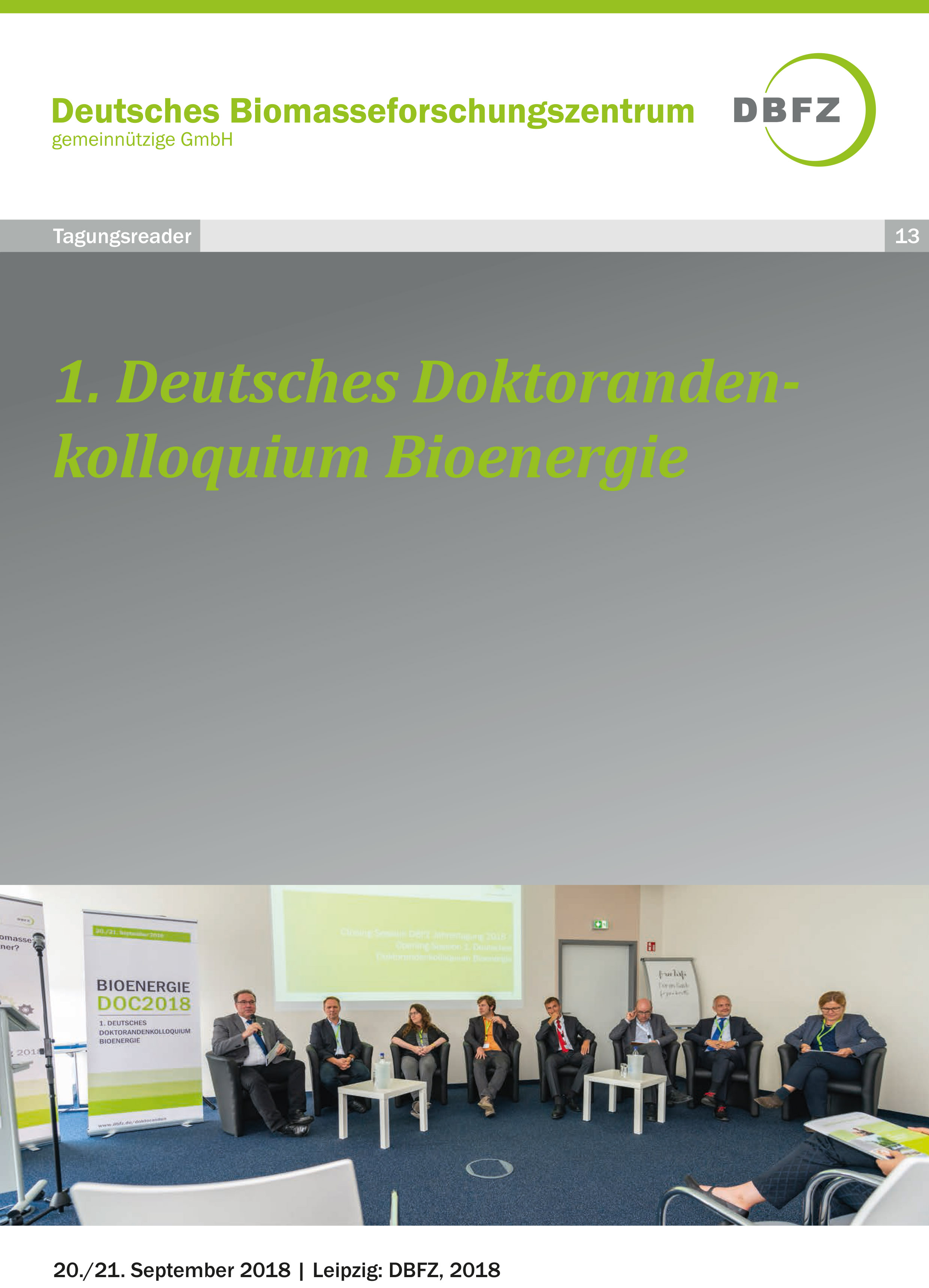 1. Deutsches Doktorandenkolloquium Bioenergie